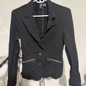 Mixit Black Blazer with Silver Accents